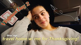 DEAR NYC, travel home with me | VLOGMAS DAY 2 🍽️ 💛