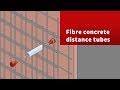 Fibre concrete distance tubes