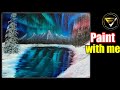 “ Mysterious Aurora “ Oil Painting Art ASMR Tutorial - How to paint Northern Lights