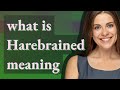 Harebrained | meaning of Harebrained