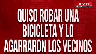 Quiso robar una bicicleta y lo agarraron los vecinos