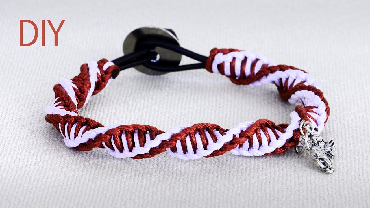 DIY: Macrame Double Spiral Bracelet - Tutorial - YouTube