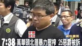 萬華頭北厝暴力壓榨 25惡霸被訴