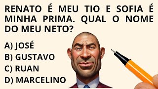 🔥3 QUESTÕES DE RACIOCÍNIO LÓGICO PARA DESTRAVAR SEU CÉREBRO🧠 NÍVEL 1