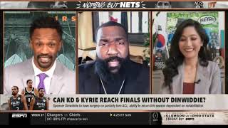 First Take | Stephen A. WORRY to KD & Kyrie Nets can't reach finals after Dinwiddie serious injury