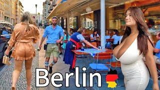 Berlin City / walking tour in Berlin city of many beautiful single girls in Germany 4k