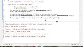 HOW TO COPY ARRAYS IN JAVA USING SYSTEM ARRAYCOPY