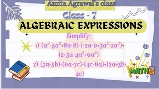 Simplify: 1) (a³-5a²+8a-8)-(-2a-6+3a³-2a²)+(2+3a-4a²+6a³) and 2) (3a-5b)-(6a-7c)-(4c-8a)+(2a+3b-4c)