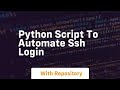 python script to automate ssh login