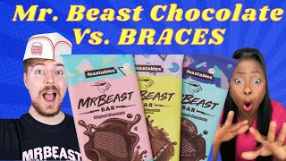 Braces Vs. Mr. beast Chocolate bars #braces #mrbeast #dentalhygienist