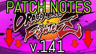 DBFZ NEW PATCH 1.41 (Patch notes) NERFS