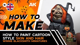 HOW TO PAINT WINNIE |THE WITCH - BLACKSMITH MINIATURES | FACE AND HAIR CARTOON BY EDUARDO FERNÁNDEZ