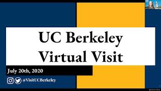 UC Berkeley Virtual Campus Visit - Monday, July 20, 2020