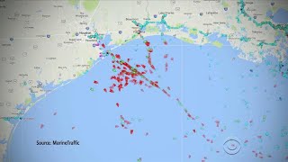 Galveston's ship channel closed by Hurricane Harvey