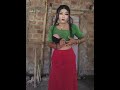 crossdresser in saree boy to girl transformation full body make up with green blouse.