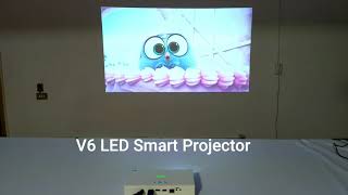 بروجكتور بشاشة حتى 300 بوصة! بأعلى اضاءة وجودة صورة وأصغر حجم - Toumei V6 LED smart Projector