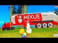 Hah Upin & papa bawa Mobil Monster MIXUE ,  ipin hilang Truk Tangki MIXUE penuh Es krim 😭 Dunia Oyya