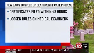 Michigan laws aim to speed up death certificate process