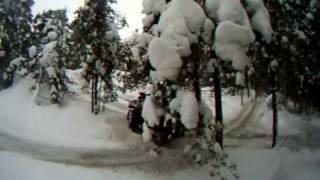 ATVing in snow, Kolmperä Espoo 6.2 2010.wmv