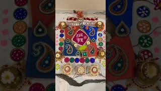 हळदी कुंकू अगदी सोपी सजावट | makar sabkranti haldikunku decoration ideas #shorfeed #rangoli