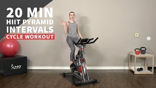 20 Min HIIT Pyramid Intervals Cycle Workout