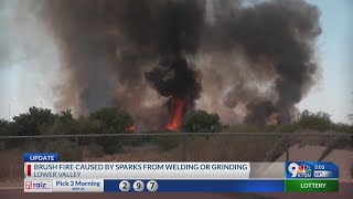 EPFD: Brush fire caused by sparks from welding