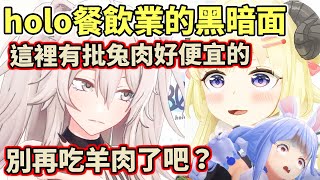 holo餐飲業的黑暗面：死兔友不死貧羊！病嬌羊施壓幫大忙了【Hololive中文】【角巻わため／角卷綿芽】