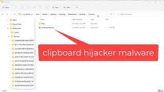 Clipboard hijacker malware