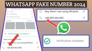 create fake number for WhatsApp account 2024 fake whatsapp kaise banaye || fake WhatsApp