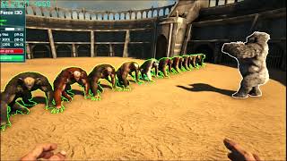 10 Brute Ferox VS Megapithecus Gamma level 1 ark Battles  Dinoplanet