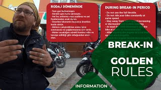 Motorcycle Break-in. Golden rules.