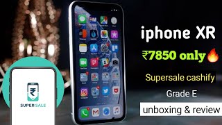 Unboxing iphone XR ₹7850🔥। refurbished iphone। Cashify Supersale app। खरीदने से पहले देख लो🤯 ।