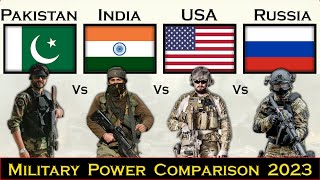 Pakistan vs India vs USA vs Russia Military Power Comparison 2023