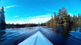 Saranac sculling scenery - up an Adirondack channel