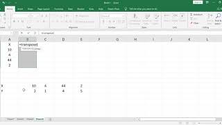 Excel - Transpose Array Function