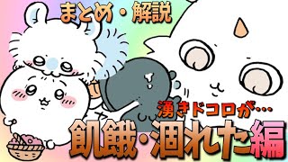 【ちいかわ】飢餓・涸れた編のまとめ解説！湧きドコロが涸れ、ちいかわ界はパニックに…！【考察】