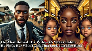 He Abandoned His Wife—10 Years Later, He Finds Her With Twins That Look Just Like Him! #africantales