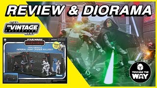 Star Wars The Vintage Collection Moff Gideon's Light Cruiser Hallway & VC326 Review & Diorama!