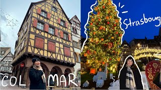 聖誕假期ep7 🇫🇷法國聖誕小鎮🎄 Strasbourg \u0026 Colmar 在巴黎吃起司鍋🫕 玫瑰可頌🥐