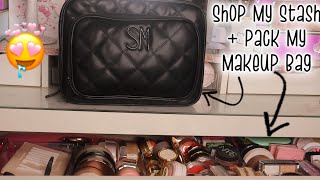 🩷 Shop My Stash \u0026 Pack My Makeup Bag