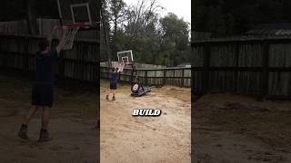 I Built a Custom Backyard Basketball Court.. #basketball #custom