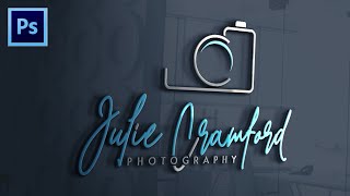 Photography Logo Design in Photoshop | How to make photography logo in Photoshop and mock-up apply