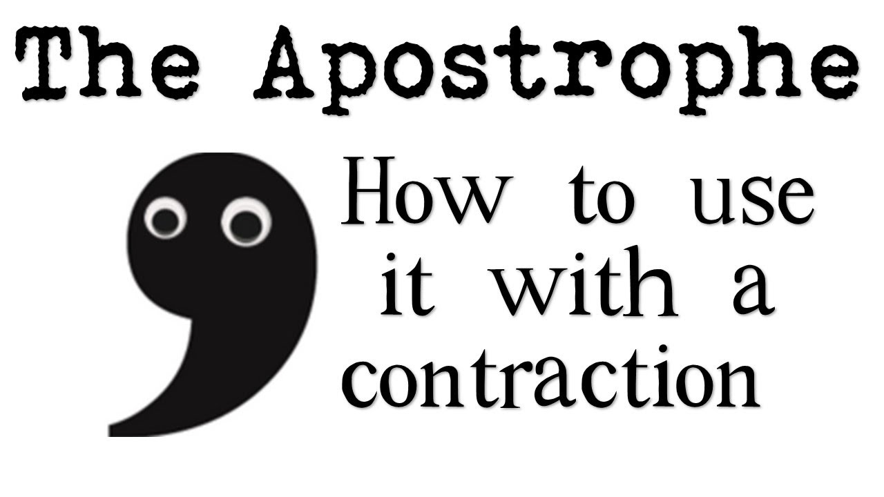 How To Use An Apostrophe With Contractions - YouTube