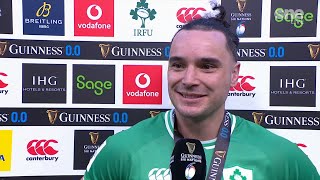 Player of the Match James Lowe after Ireland beat Italy