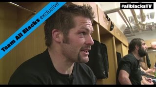 In the sheds with the All Blacks after their match against Wales