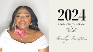 2024 Productivity Goal Planning + Lux Pro A5 Agenda Planner + Gratitude and Wellness Goals.