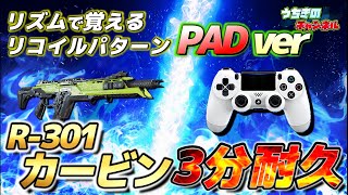 PADﾊﾞｰｼﾞｮﾝ R-301 カービンのリコイルをリズムで覚える!!3分耐久編【ApexLegends PC PS4/5 CS】初心者ｵｽｽﾒ武器