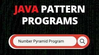 Number Pyramid Program In java