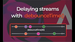 Delaying streams with RxJS debounceTime