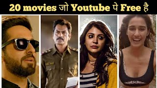 Top 20 Best Hindi Bollywood Movies on Youtube. Free Bollywood Movies to watch on Youtube.